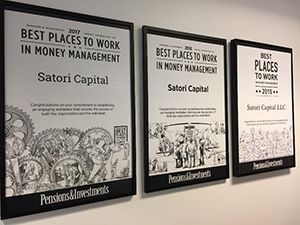 Satori Capital Ranked Third in ‘Pensions & Investments’ Best Places to Work