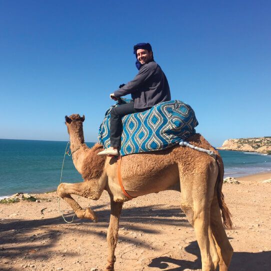 Marshall on a camel